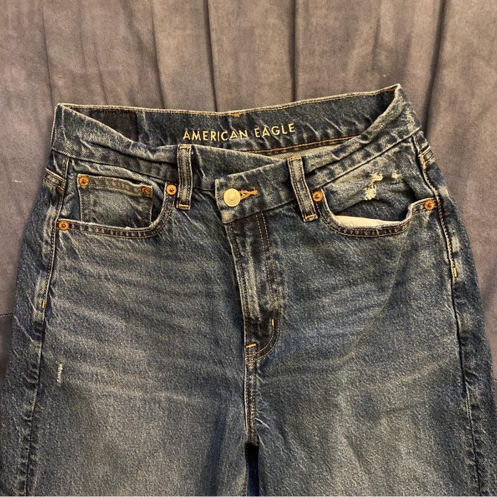 Cross cross waist jeans